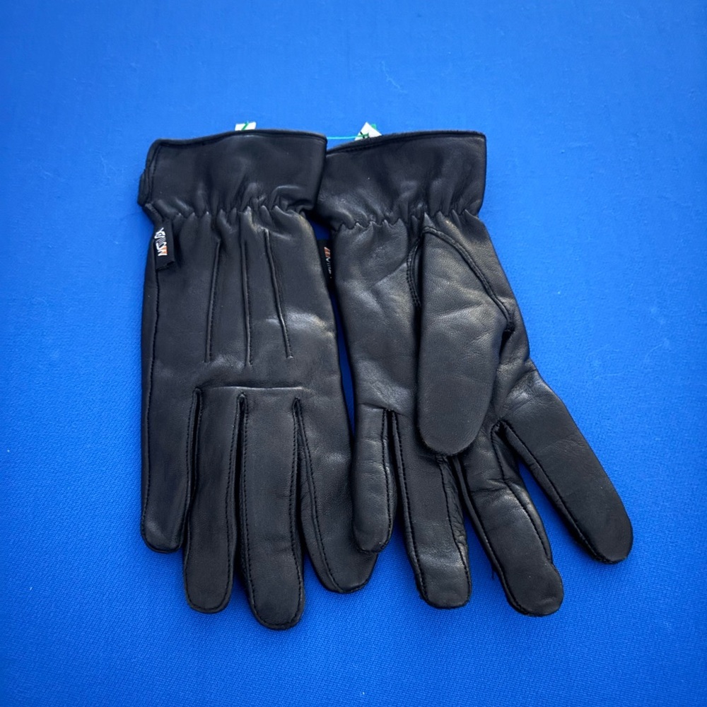 Motivex Black Leather motorcycle Gloves size 7